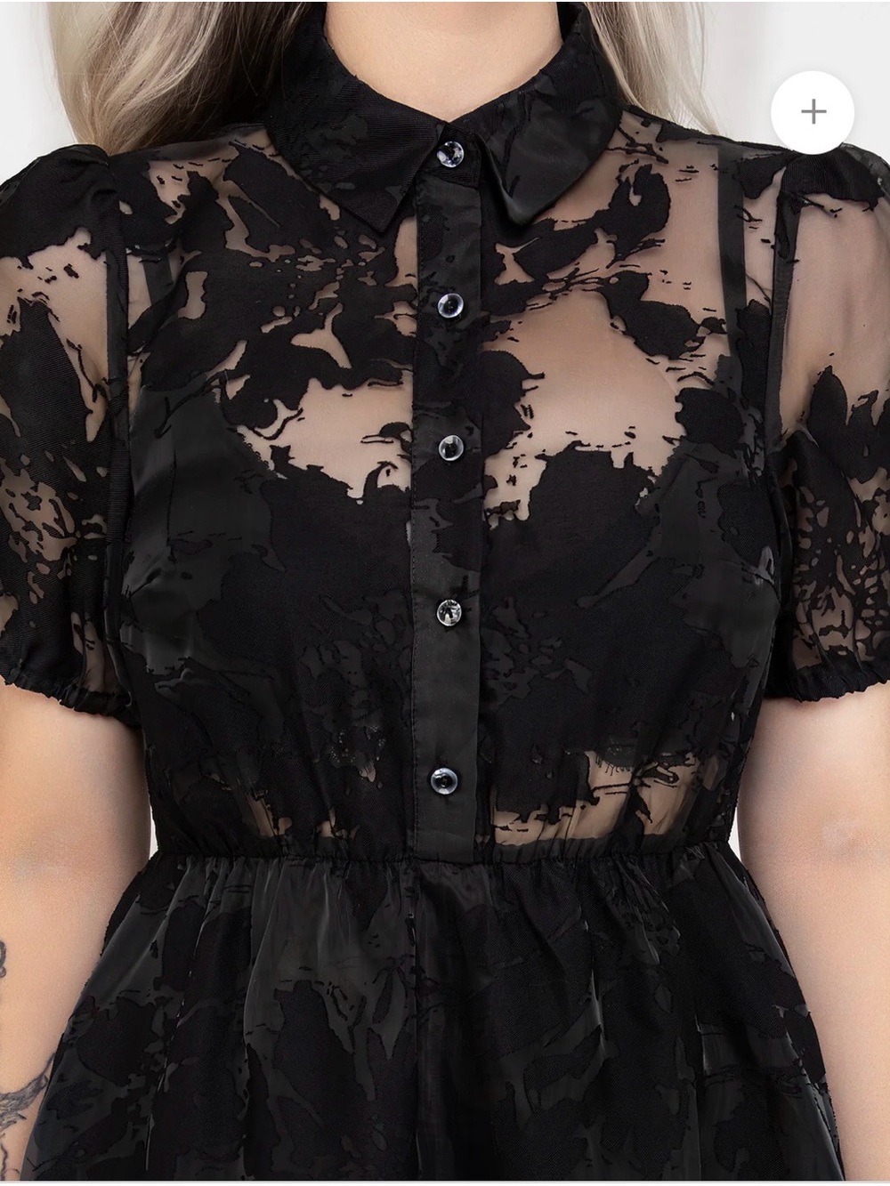Disturbia Spectre Layered Mini Shirt Dress - Picture 2 of 9